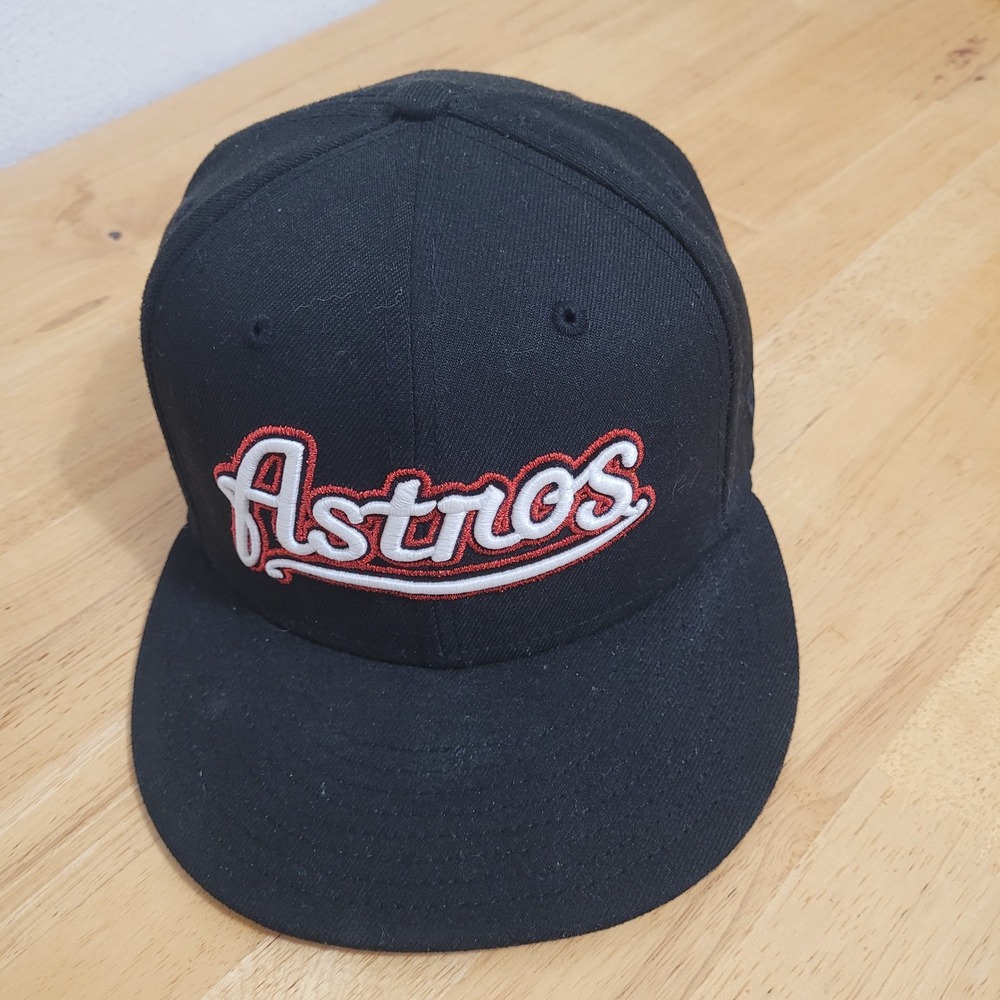 New Era 59FIFTY Houston Astros 45th Anniversary Patch Hat 7 3/8 Black Red